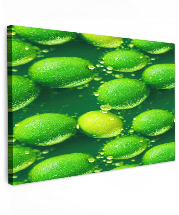 Limoen - Groen - Water Tuinposter op houten frame 2 cm dik middel 845 -3d
