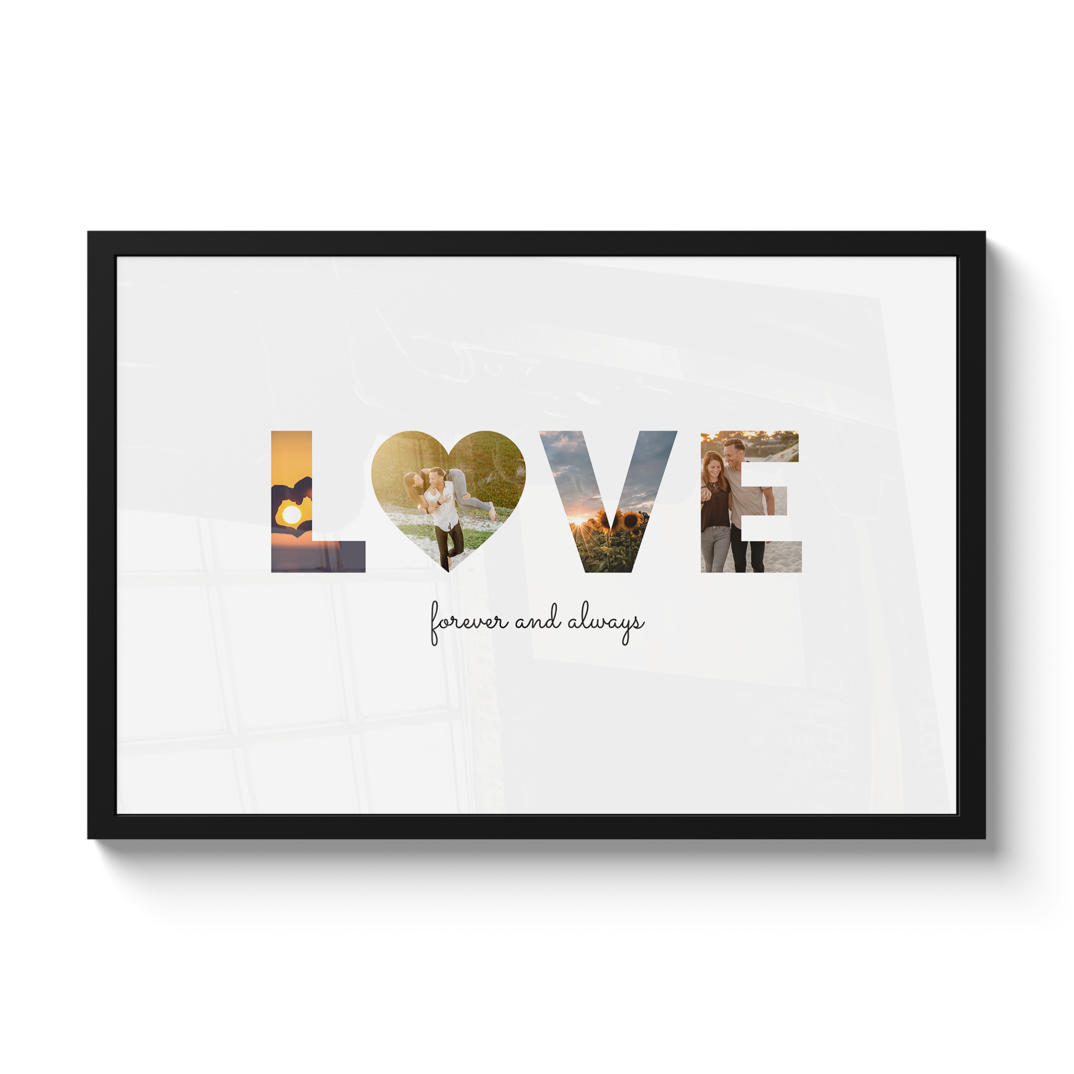 Poster mit Rahmen - Love