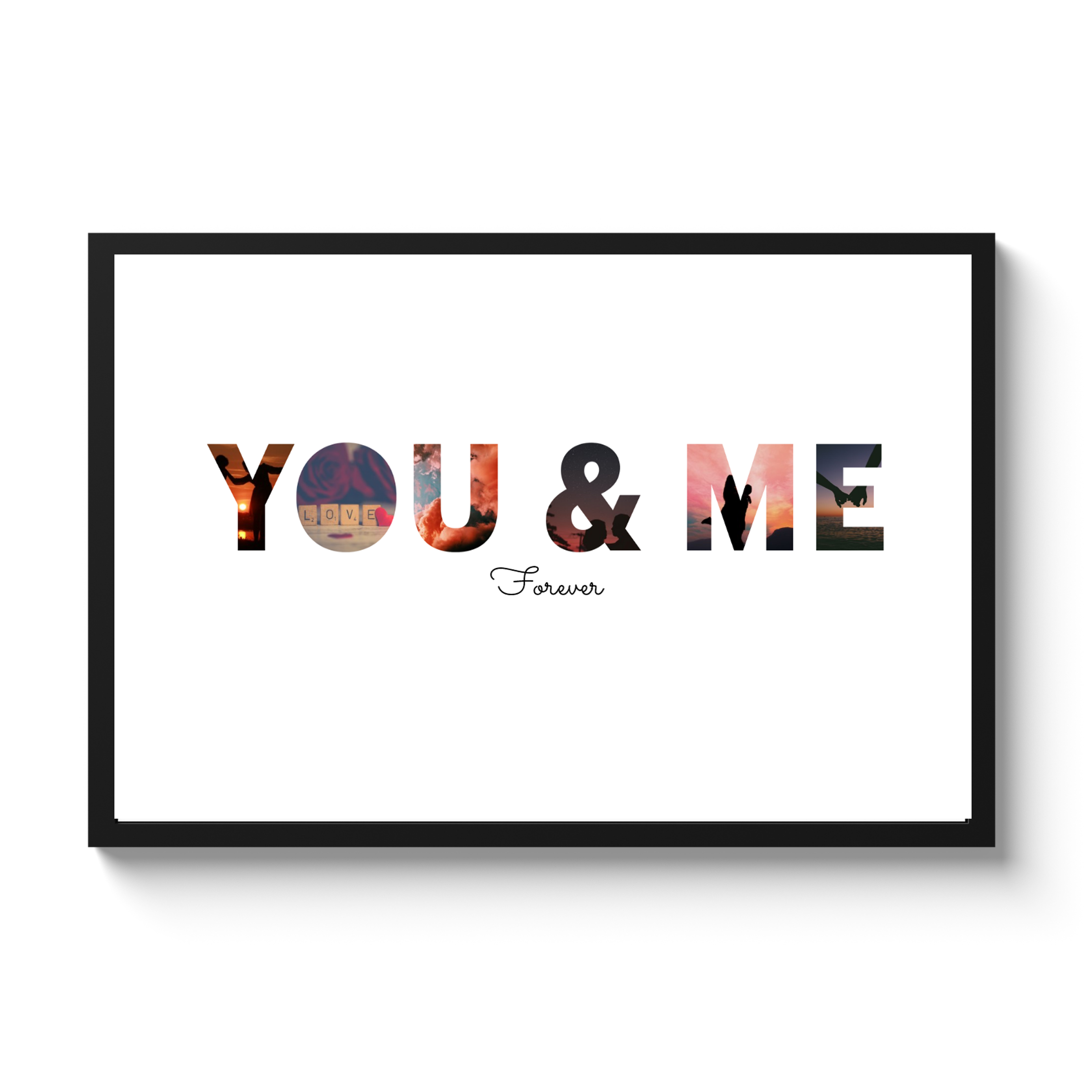 Poster mit Rahmen - You & Me