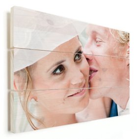 Ehepaar Hochzeitsfoto Holzdruck