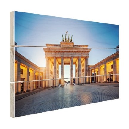 Brandenburger Tor bei Sonnenuntergang Holz