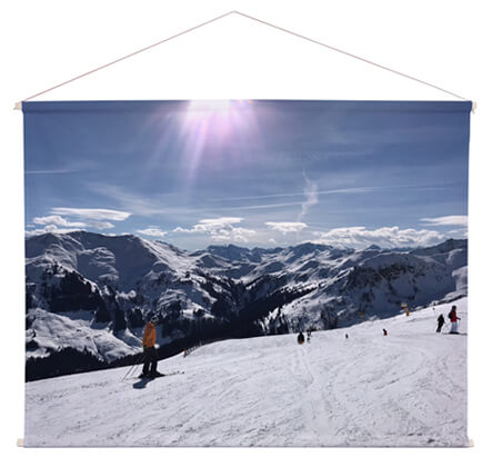 Foto auf Textilposter Winter Skigebiet