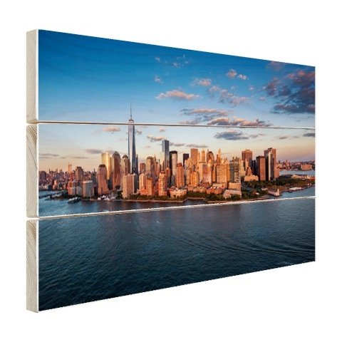 Luftaufnahme Skyline New York Holz