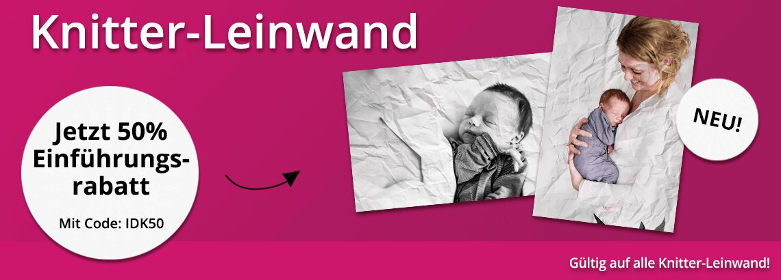 Knitter-Leinwand 50% Einführungsrabatt