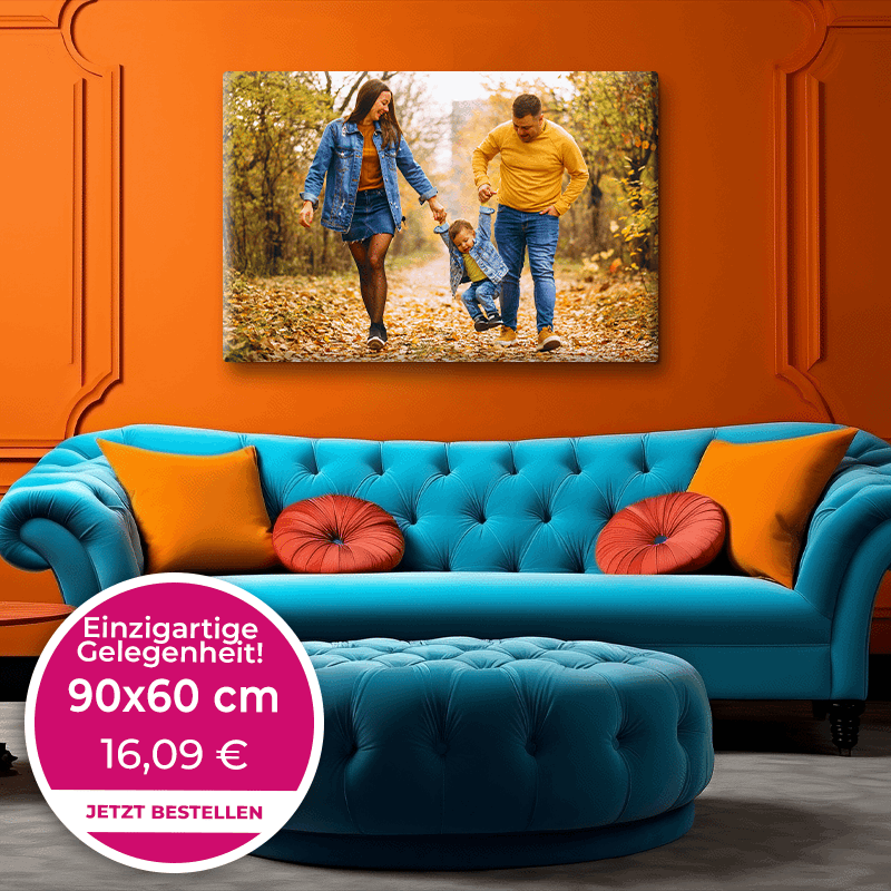 Foto auf Leinwand 90x60cm