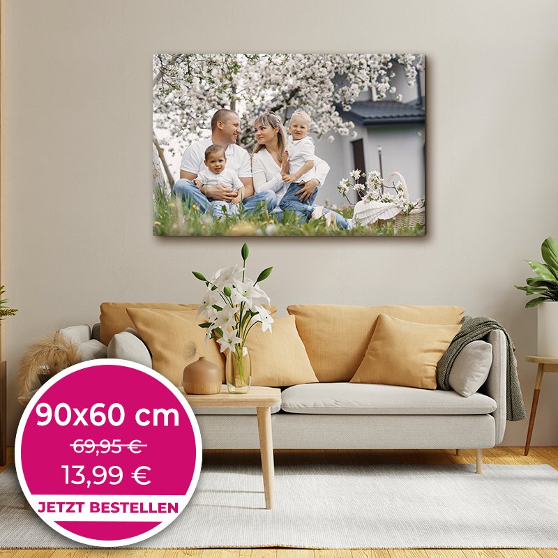 Foto auf Leinwand 90x60cm