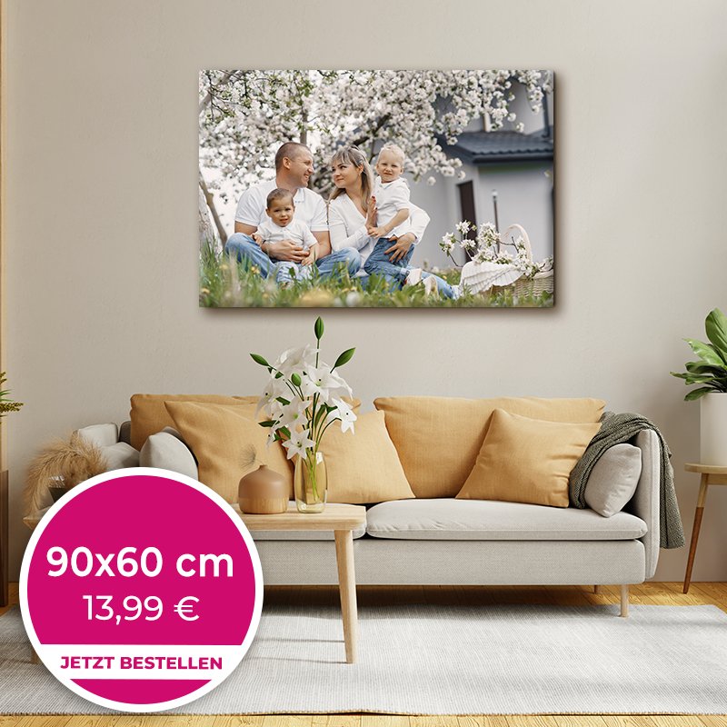 Foto auf Leinwand 90x60cm