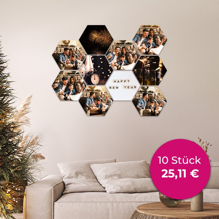 Foto op hexagon 17x15