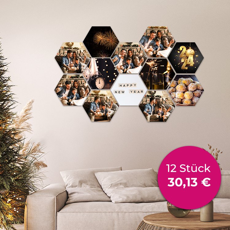 Foto op hexagon 17x15