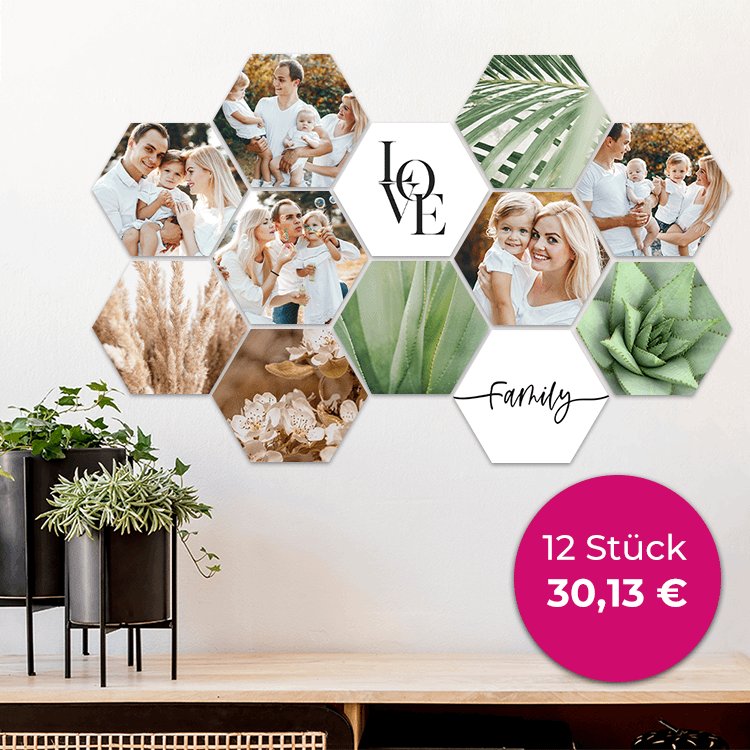 Foto op hexagon 17x15