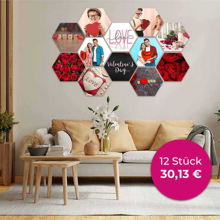 Foto op hexagon 17x15
