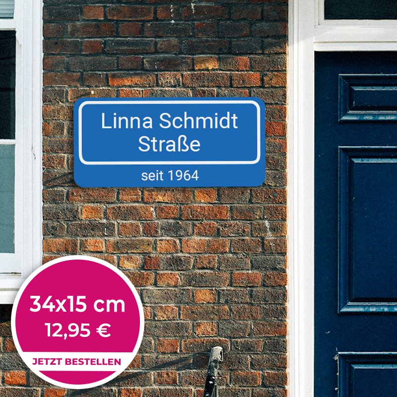 Straatnaambord 34x15cm