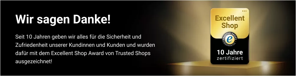 Trusted shops excellence award banner