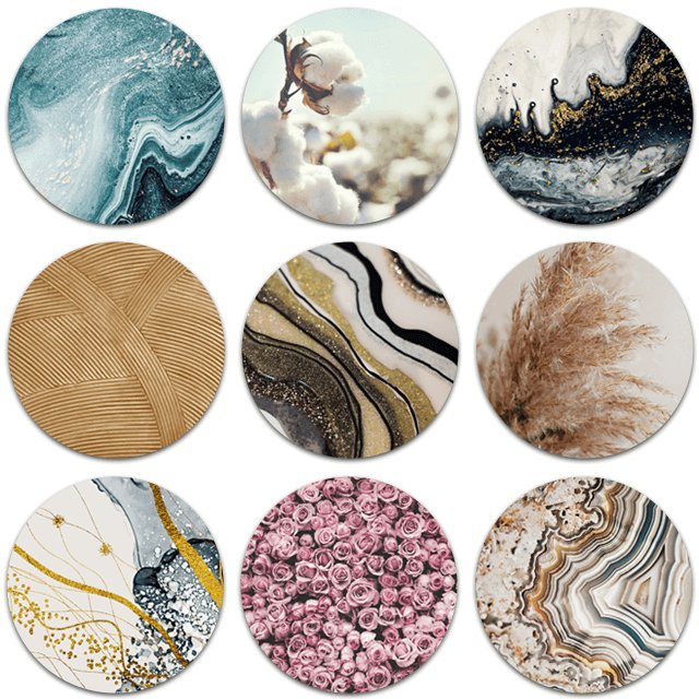 Runde Tapete Textures