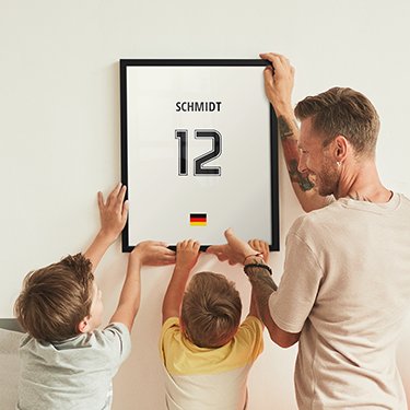 Poster mit Rahmen - Fussball