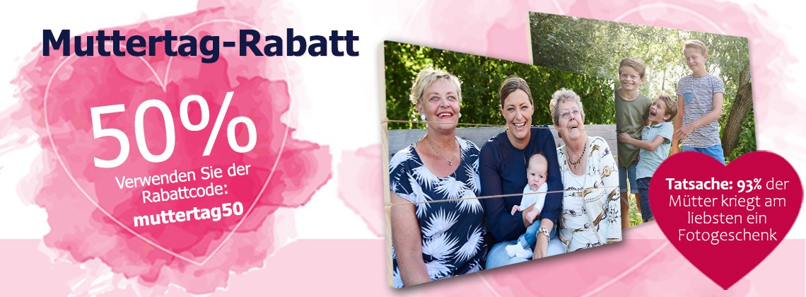Muttertag header 50% Rabatt!