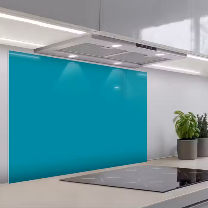 Rückwand der Küche - Blau - Unifarben