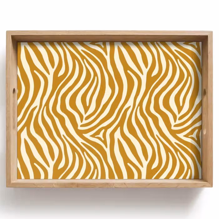 Tablett - Zebra - Klassisch - Ocker - Gelb