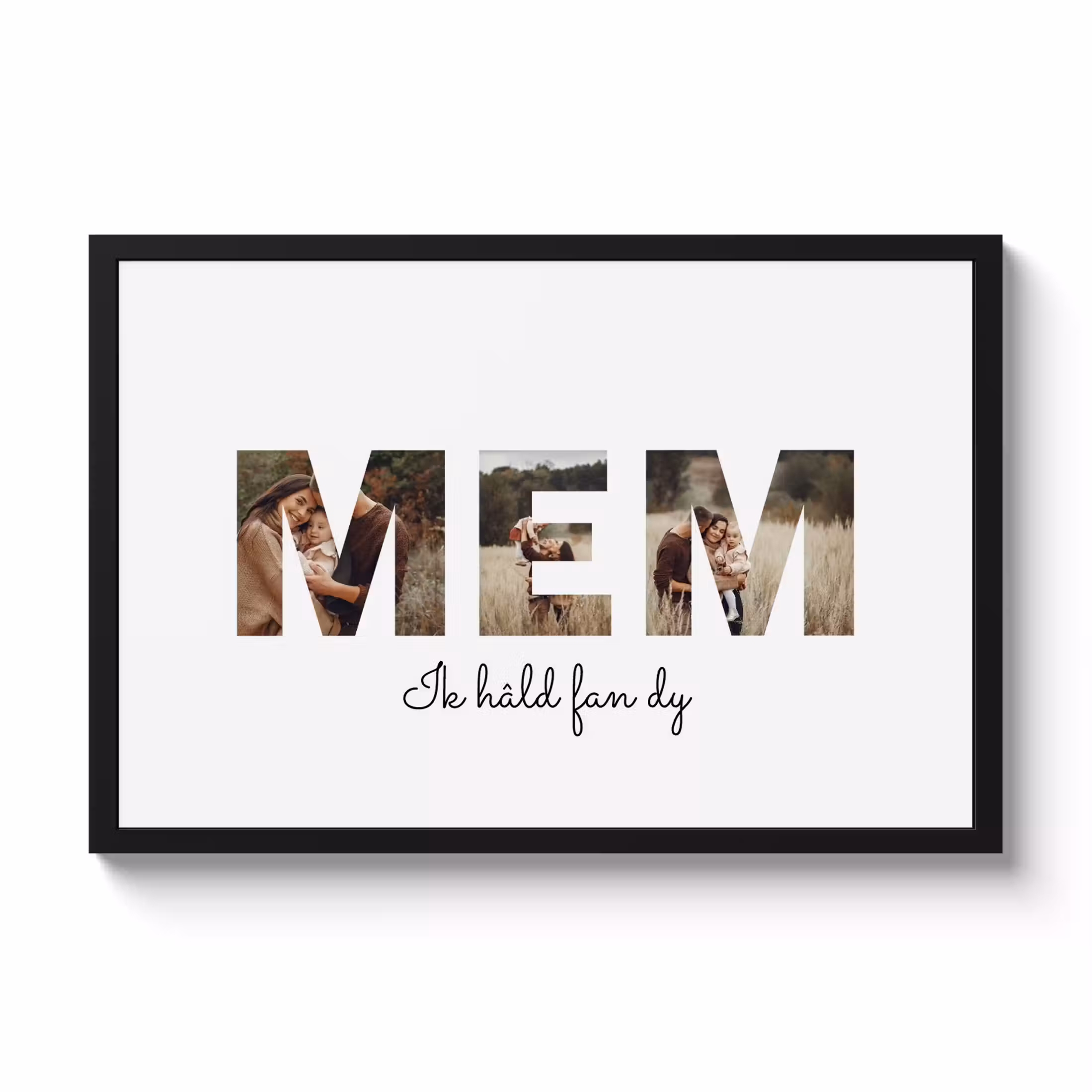 Poster mit Rahmen – Mem