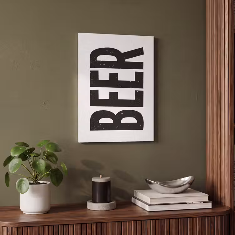 Akustikbild - Bier - Japandi - Dekoration - Schwarz — 4