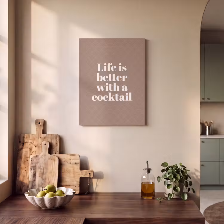 Akustikbild - Cocktail - Text - Muster - Weiß — 2