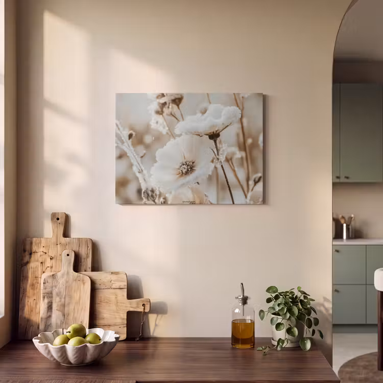 Akustikbild - Blumen - Beige - Winter — 2