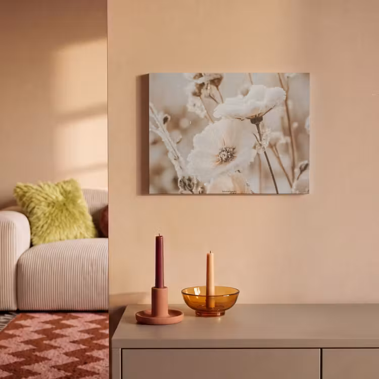 Akustikbild - Blumen - Beige - Winter — 3