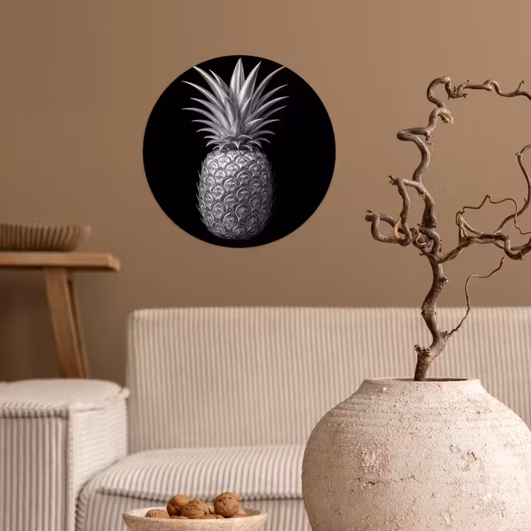 Runde Tapete - Ananas - Detailliert - Blätter — 2