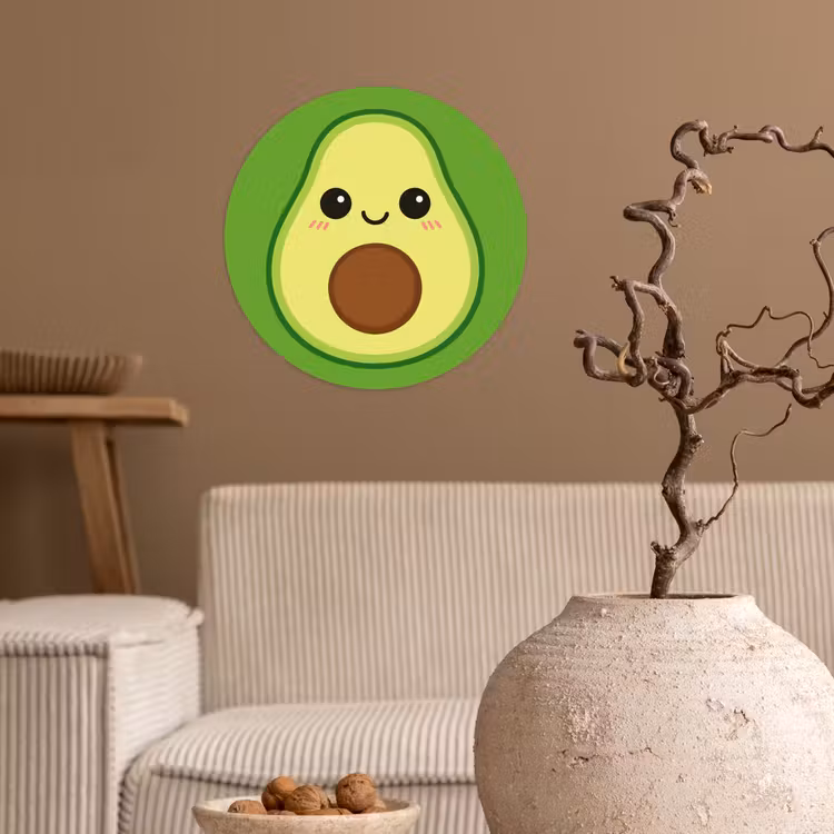 Runde Tapete - Avocado - Grün - Verspielt — 2