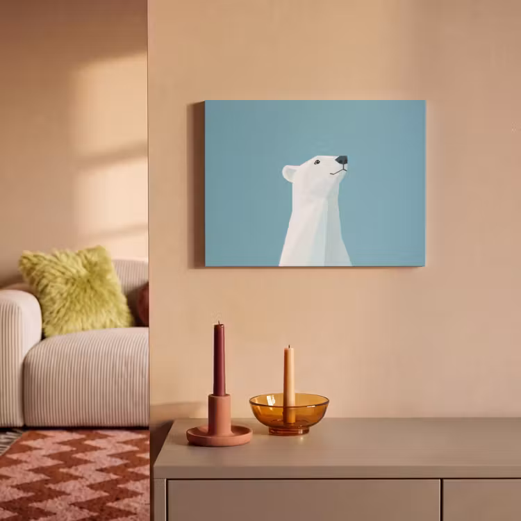 Akustikbild - Eisbär - Hellblau - Minimalistisch — 3