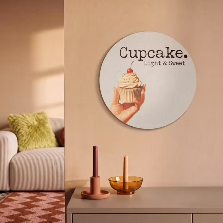 Akustikbild rund - Cupcake - Süß - Kirsche — 2
