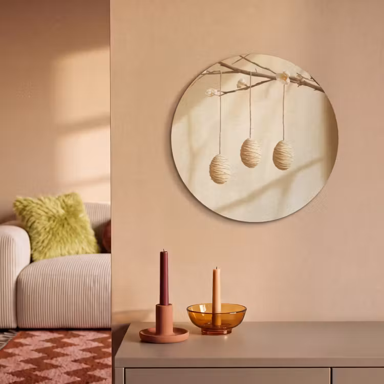 Akustikbild Rund - Beige - Osterkuchen - Eier — 2
