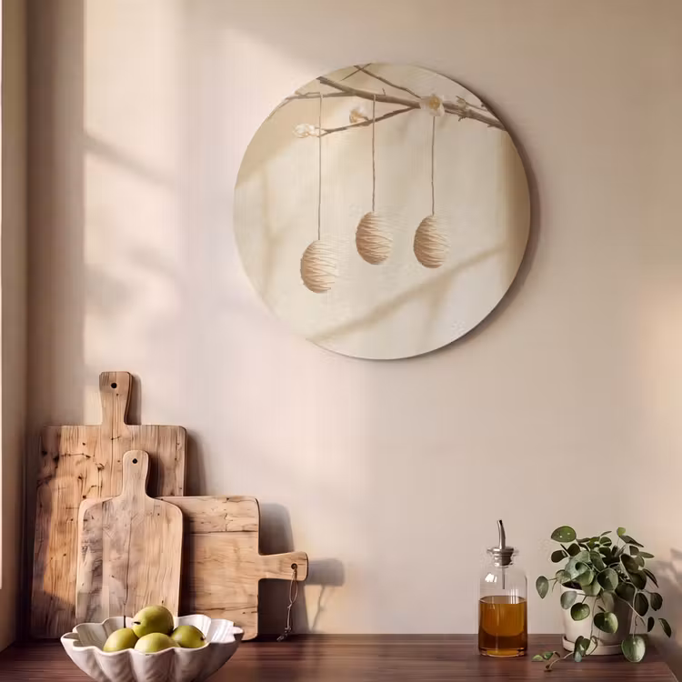 Akustikbild Rund - Beige - Osterkuchen - Eier — 3