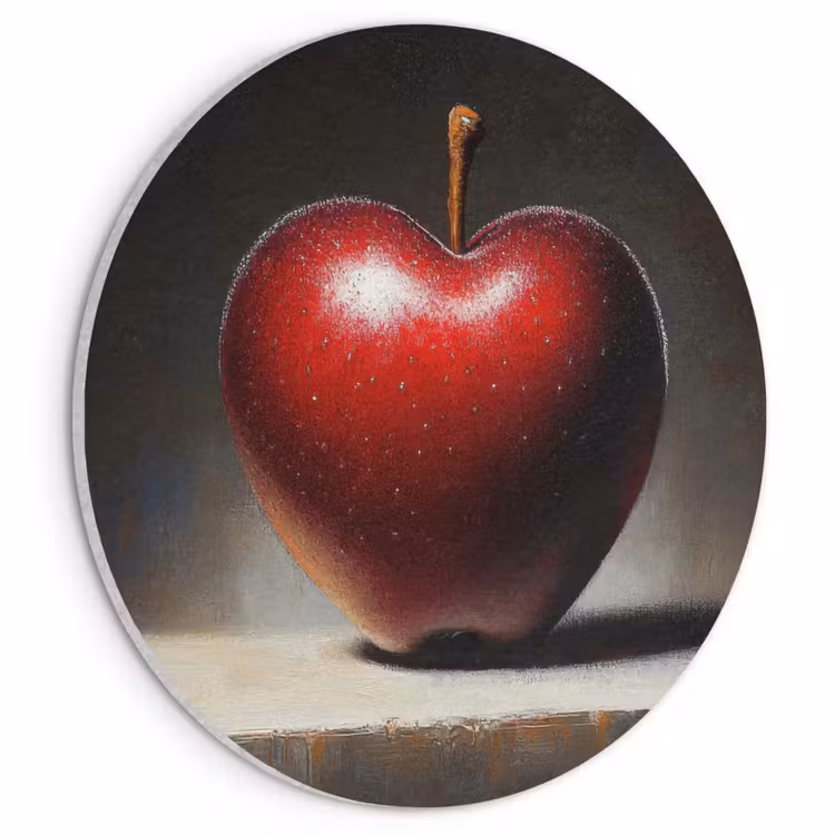 Akustikbild rund - Apfel - Herz - Rot — 1