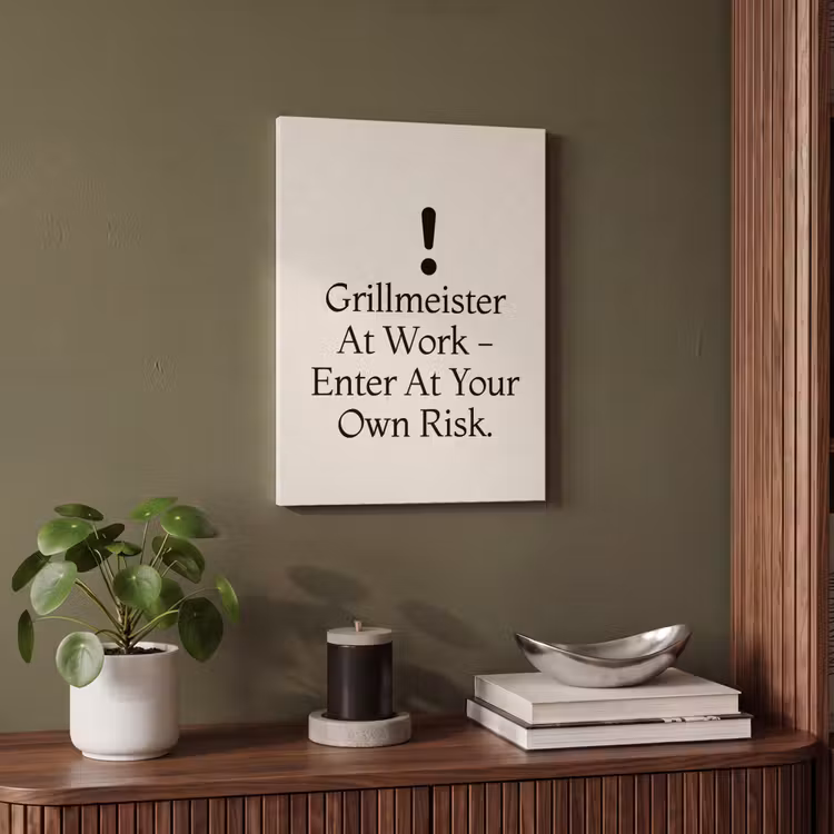 Akustikbild - Grill - Ausrufezeichen - Schwarz - Text — 4