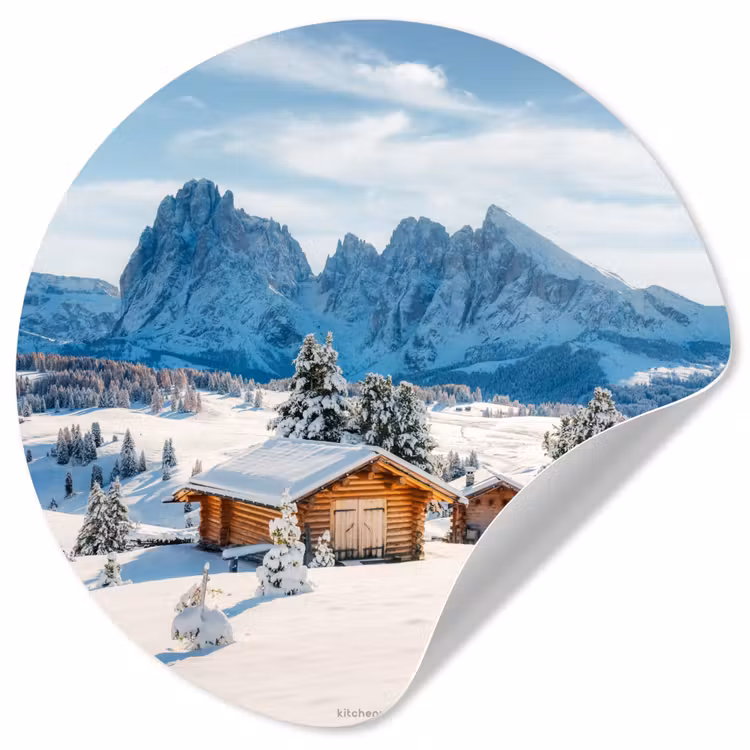 Runde Tapete - Landschaft - Winter - Schnee — 1