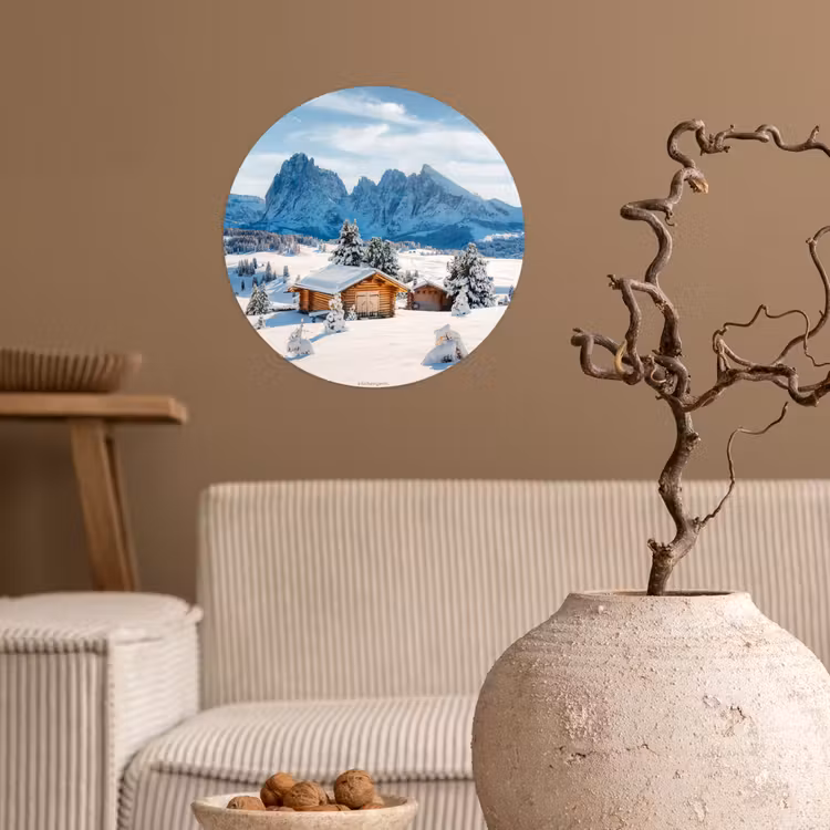 Runde Tapete - Landschaft - Winter - Schnee — 2