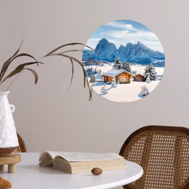 Runde Tapete - Landschaft - Winter - Schnee — 4