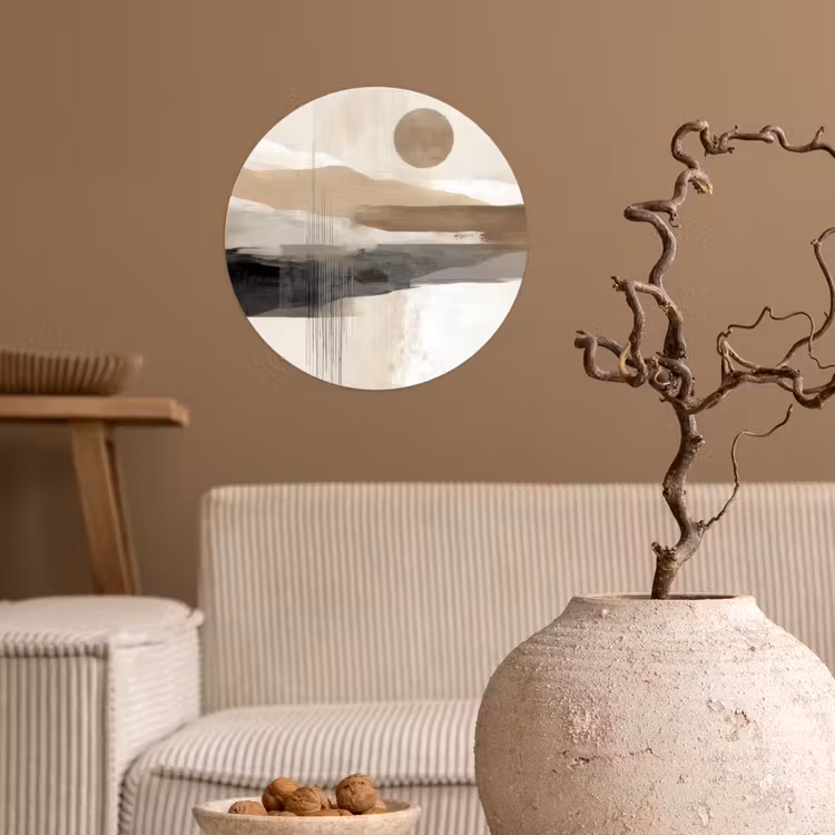 Runde Tapete - Minimalistisch - Landschaft - Dimension — 2