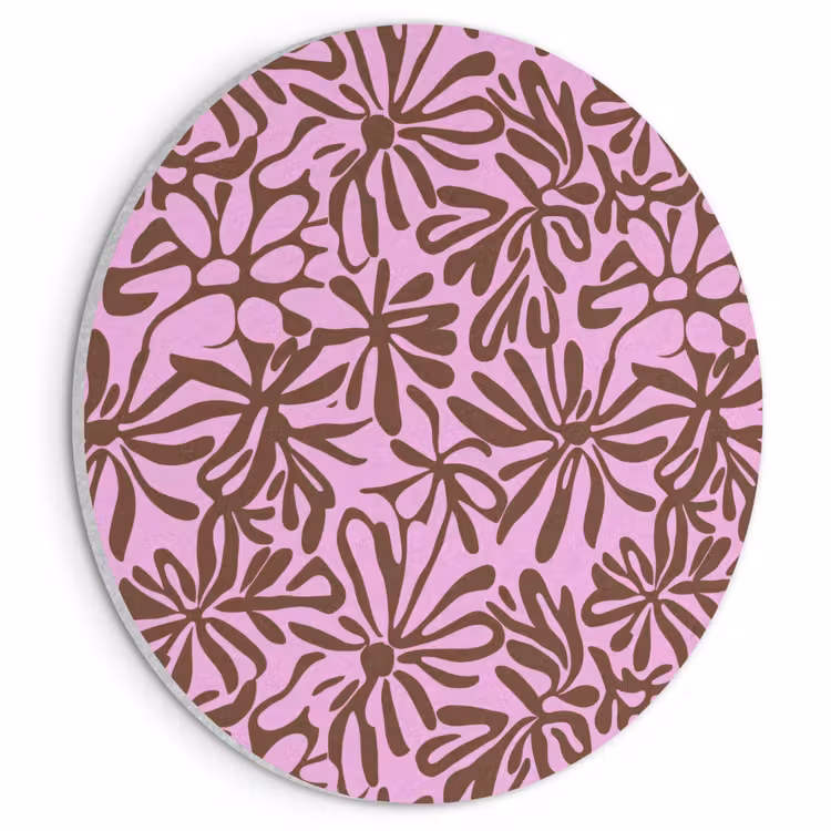 Akustikbild Rund - Bio - Muster - Rosa — 1
