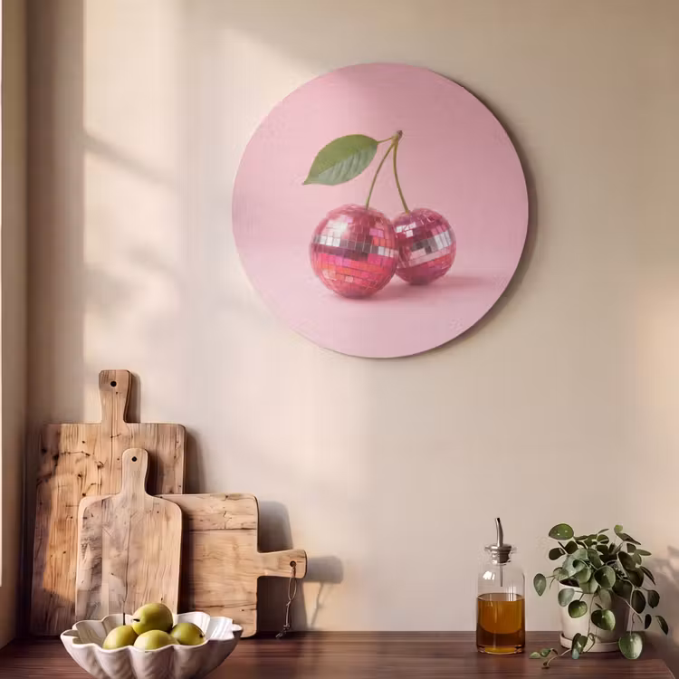 Akustikbild Rund - Disco - Kirsche - Rosa — 3
