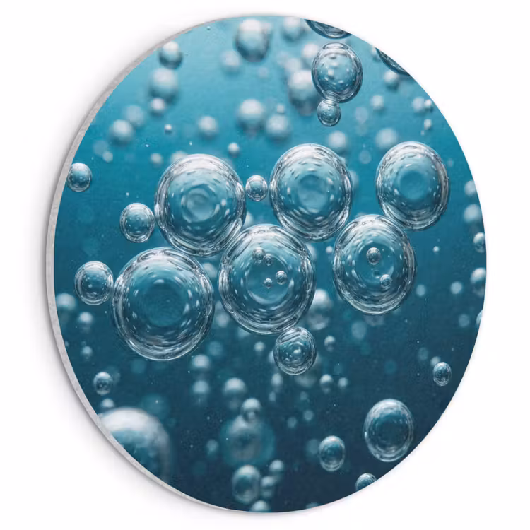 Akustikbild Rund - Luftblasen - Dynamisch - Blau — 1