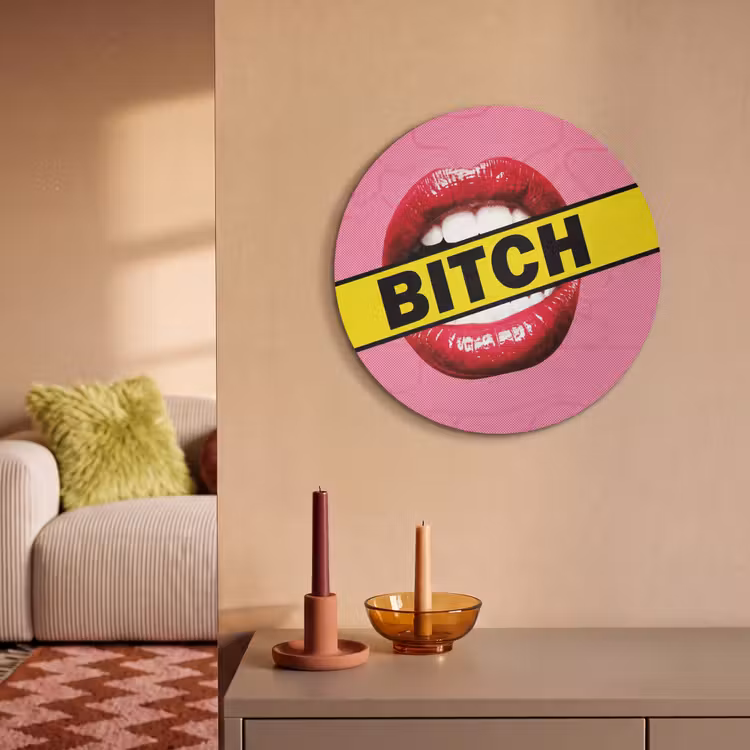 Akustikbild Rund - Lippen - Text - Bunt — 2