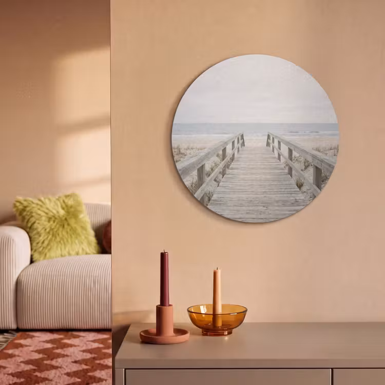 Akustikbild Rund - Dünen - Decking - Meer — 2