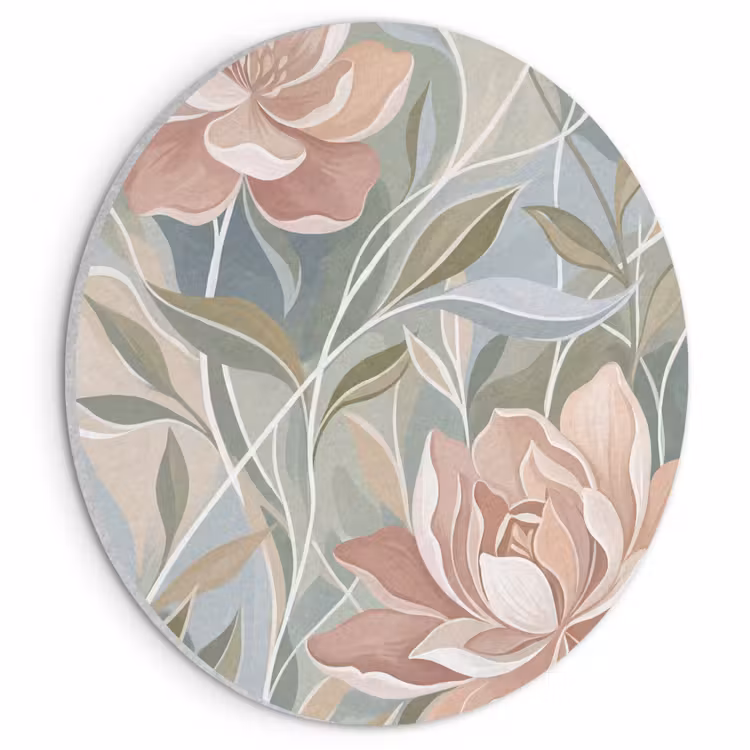 Akustikbild Rund - Elegant - Romantisch - Rosa — 1