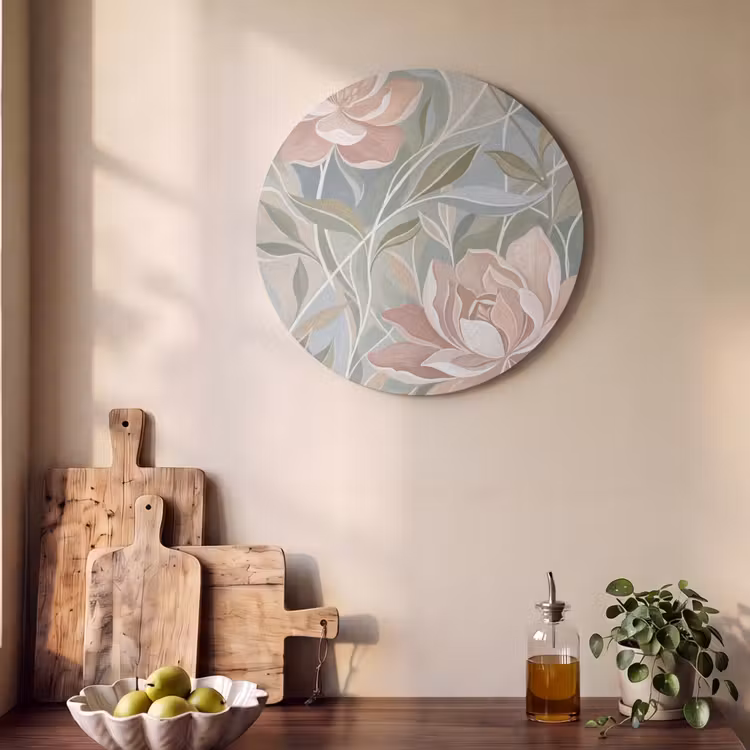 Akustikbild Rund - Elegant - Romantisch - Rosa — 3