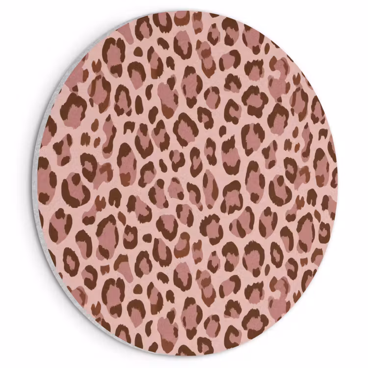 Akustikbild Rund - Leopard - Muster - Rosa — 1