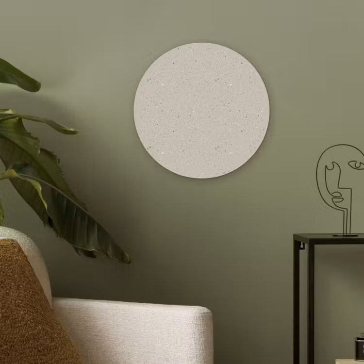 Akustikbild Rund - Hellbeige - Terrazzo - Grau — 3