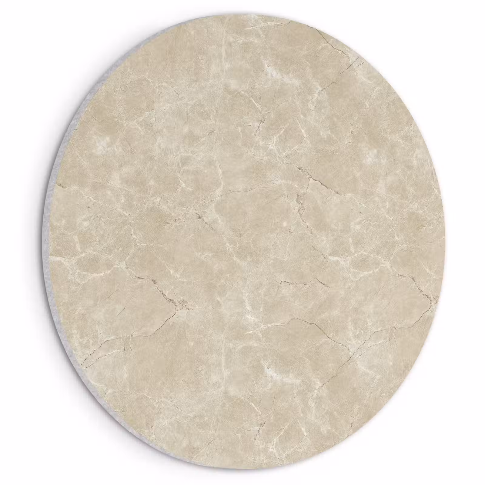 Akustikbild Rund - Hellbeige - Marmor - Diffusionsäderung — 1
