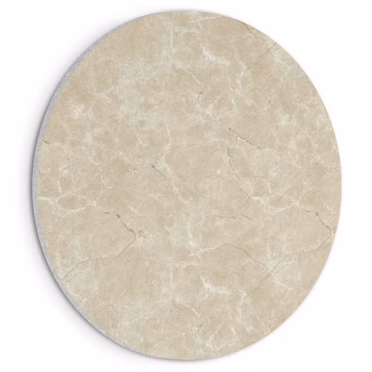 Akustikbild Rund - Hellbeige - Marmor - Diffusionsäderung — 1